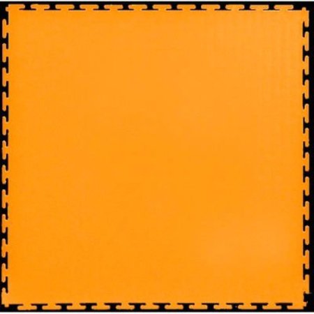 LOCK-TILE Lock-TileÂ PVC Floor Tiles, , 19.5x19.5", Textured, Orange SM010